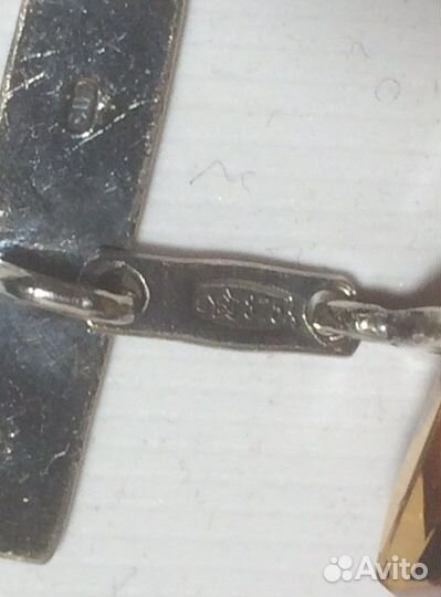 Запонки винтажные, серебро, СССР