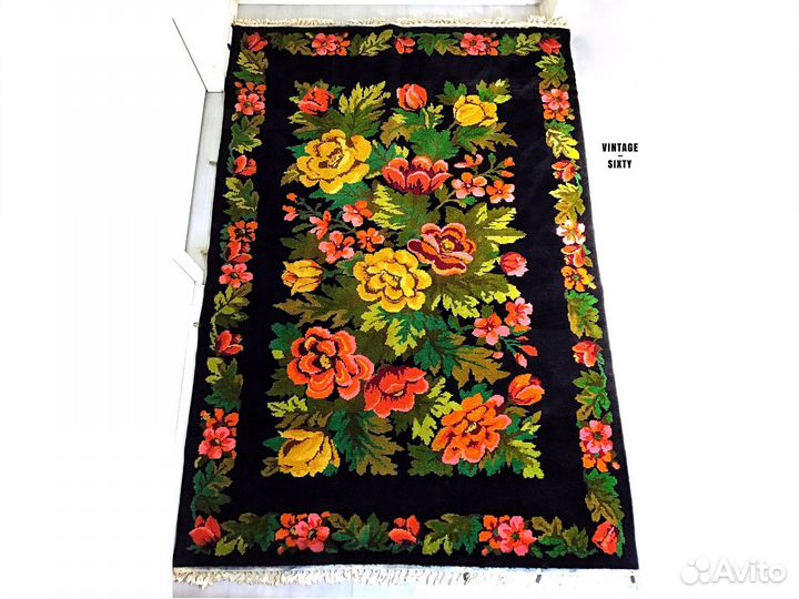 Ковер сибирский шерстяной ручной работы 50-60-е г