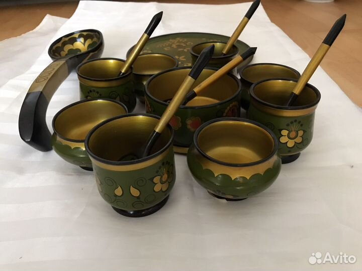 Набор посуды Хохлома новый