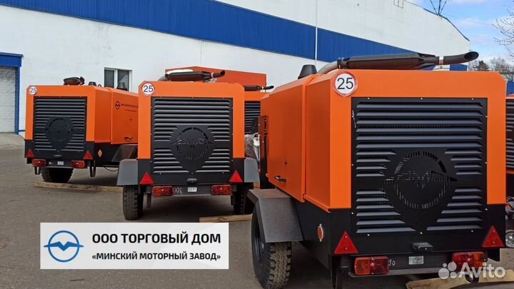 Компрессор винтовой дизельный ммз-пв6/0,7 на шасси