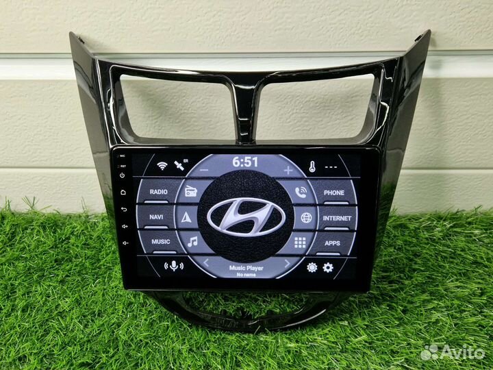Магнитола Андроид Хёндай Солярис глянец 9дюймов