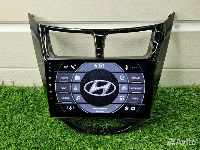 Магнитола Андроид Хёндай Солярис глянец 9дюймов