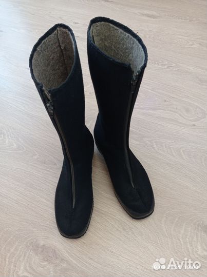 Сапоги женские, 39 размер,черные,войлочные