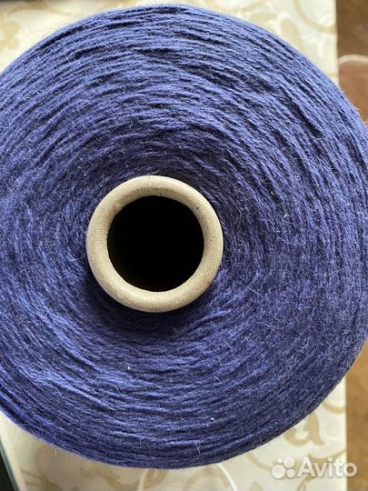 Пряжа Италия сине-фиалковый цвет смесовка бобина