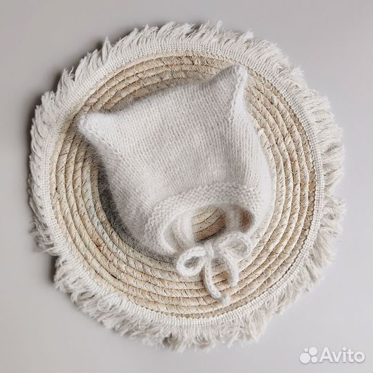 Вязаная шапка детская 3-6 мес