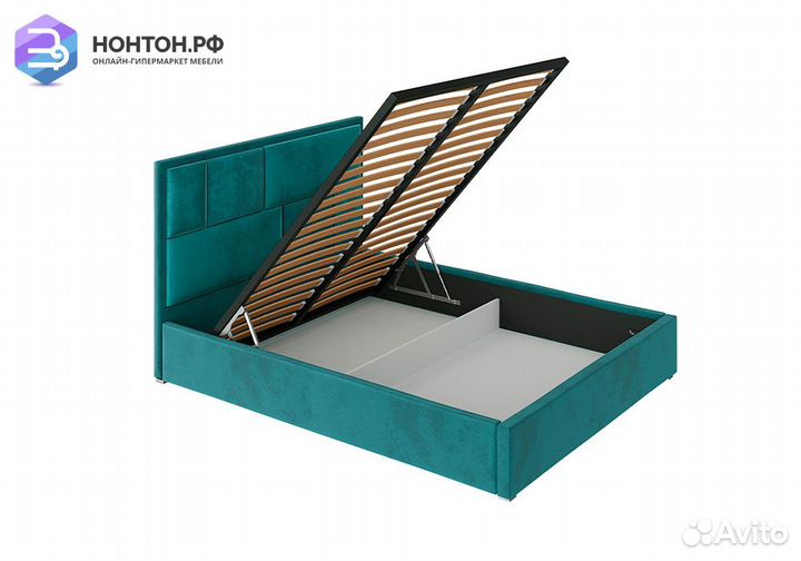 Кровать Стокгольм с подъемным механизмом велюр бир