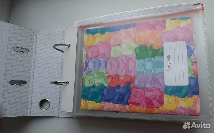 Папки А5 на молнии зип-лок, набор 5 шт