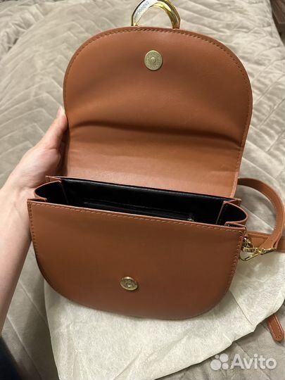 Сумка женская кросс боди коричневая