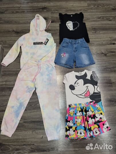 Вещи пакетом для девочки р.140-146