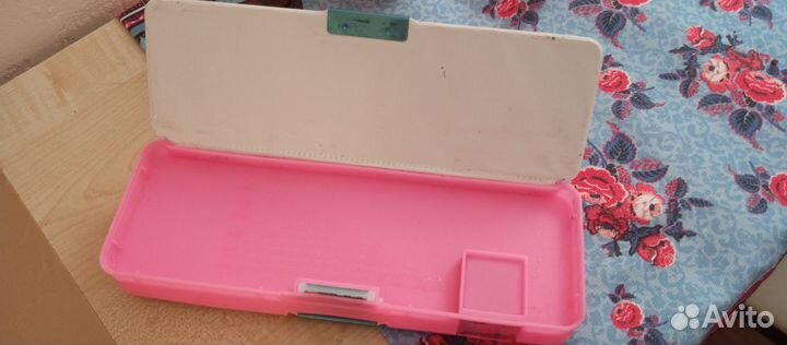 Розовый пенал органайзер трансформер школы и учебы