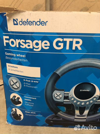 Игровой руль defender forsage gtr