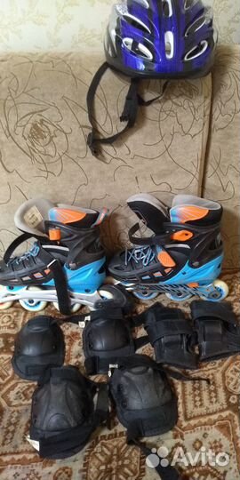 Роликовые коньки раздвижные размер 39-42