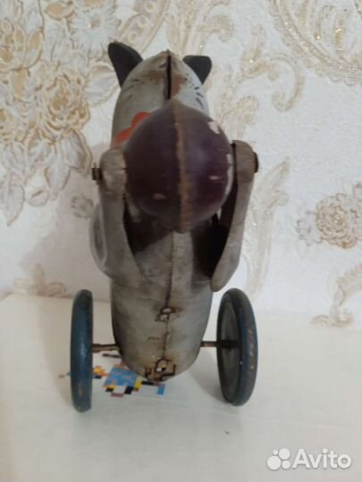 Жестяная старинная игрушка Кот