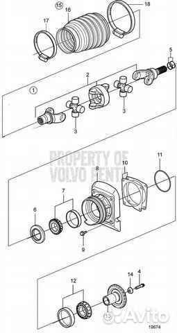 Volvo Penta кардан сборе DPH-A,DPH-B