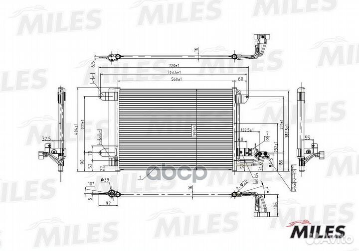 Радиатор кондиционера accb003 Miles