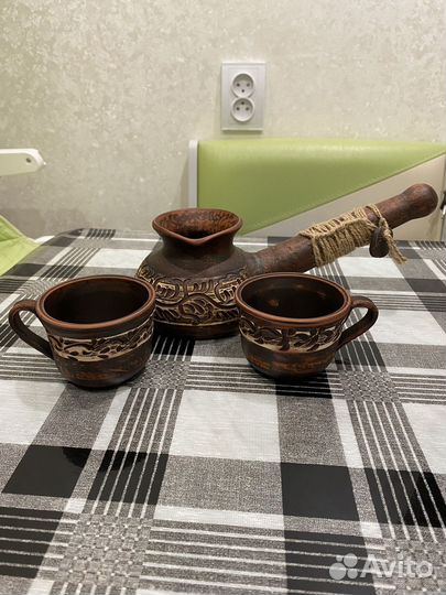Турка для кофе глиняная Ручная работа