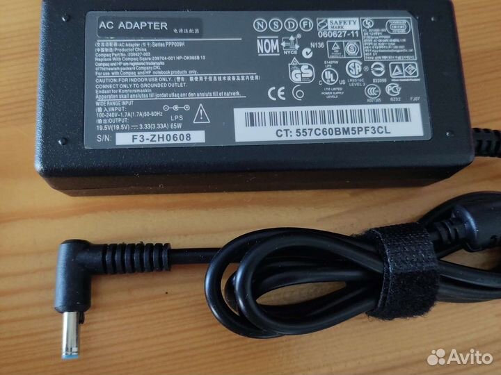 Блок питания ноутбука hp pavillion x360. 19,5V 65W