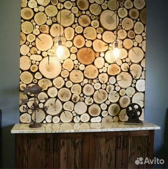 Панно из спилов дерева