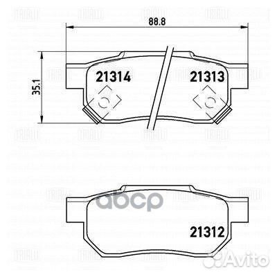 Колодки торм. для а/м Honda Jazz (08) диск. зад