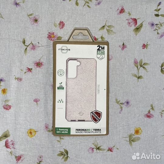 Чехол на Samsung S21+ светло-бежевый, оригинал