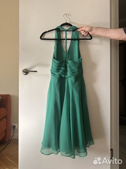 Платье зеленое шифон