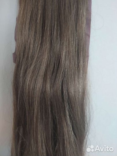 Волосы для наращивания шиньон хвост на ленте 60 см