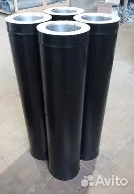 Трубы для дымохода серого цвета RAL 7024