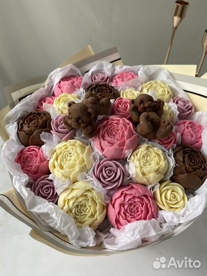 Букет съедобный с мишками