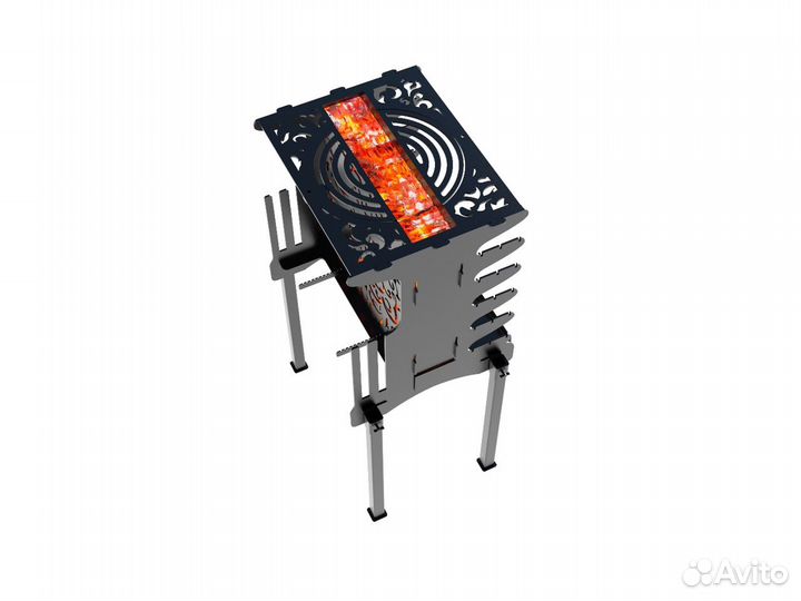 Вертикальный мангал под казан универсальный