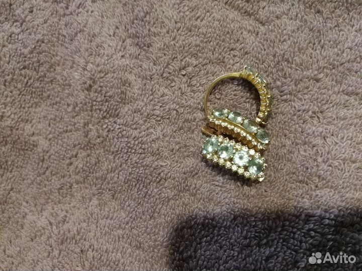 Золотой комплект с топазами