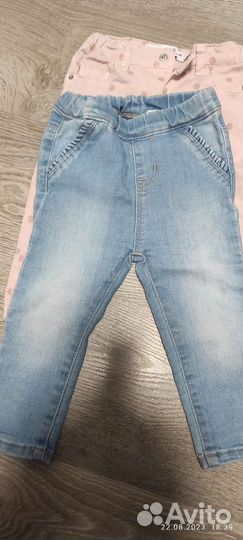 Джинсы для девочки zara, h&m 80