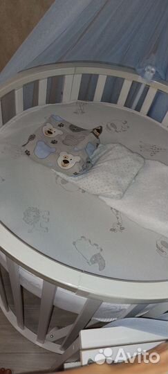 Детская кровать трансформер круглая