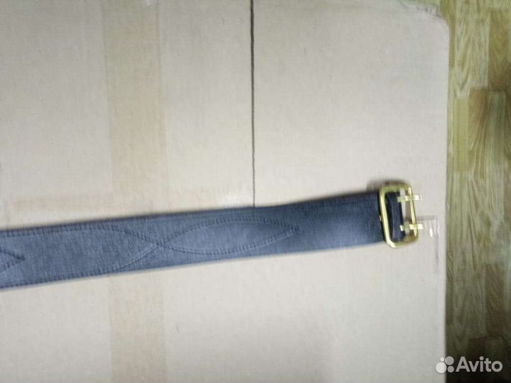 Мужской кожзаменитель ремень черный