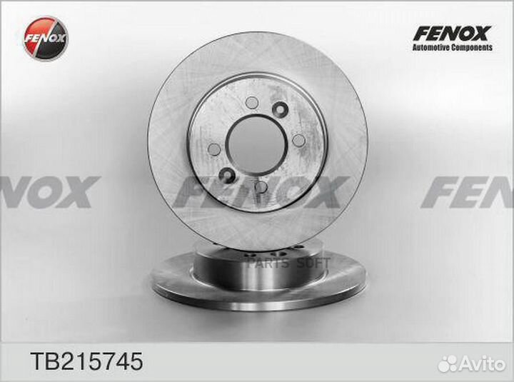 Fenox TB215745 Диск тормозной Fenox TB215745