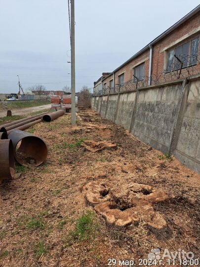 Спил деревьев,измельчитель веток