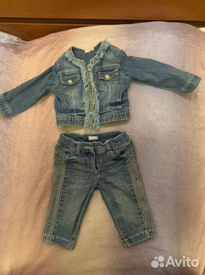 Джинсовый костюм на девочку