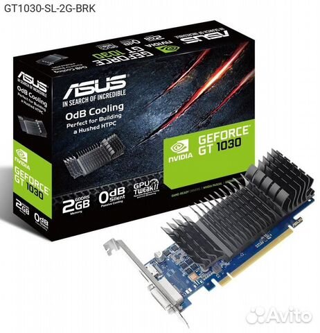 Видеокарта Asus nVidia GeForce GT 1030 gddr5 2GB