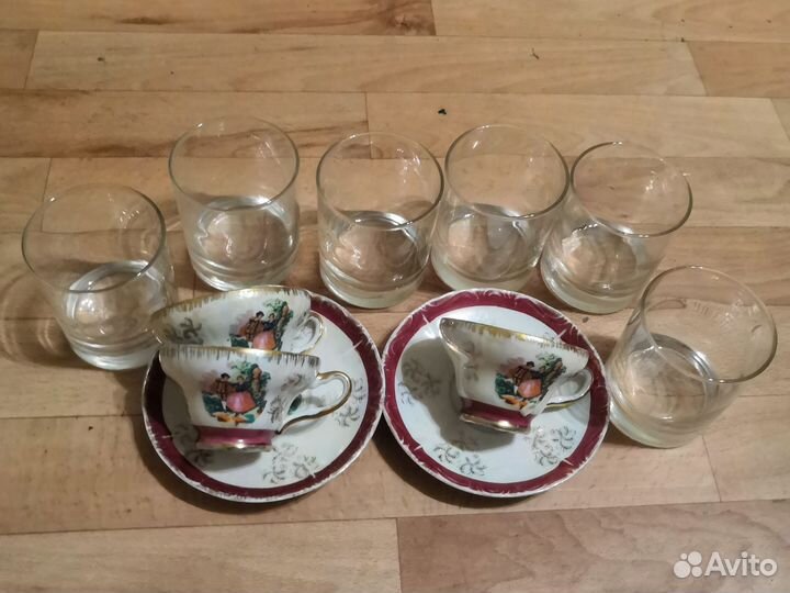 Хрустальные стаканы для чая