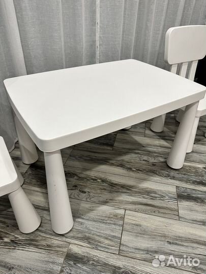 Детский стол и стулья IKEA mammut