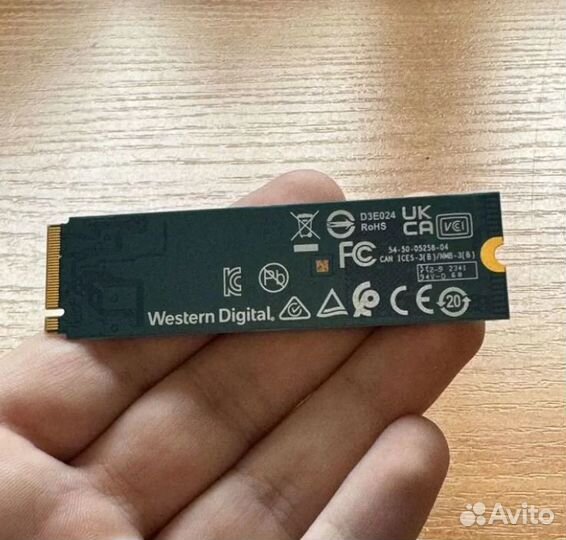 Новый SSD M.2 NVMe Western Digital 1Tb +Windows 10