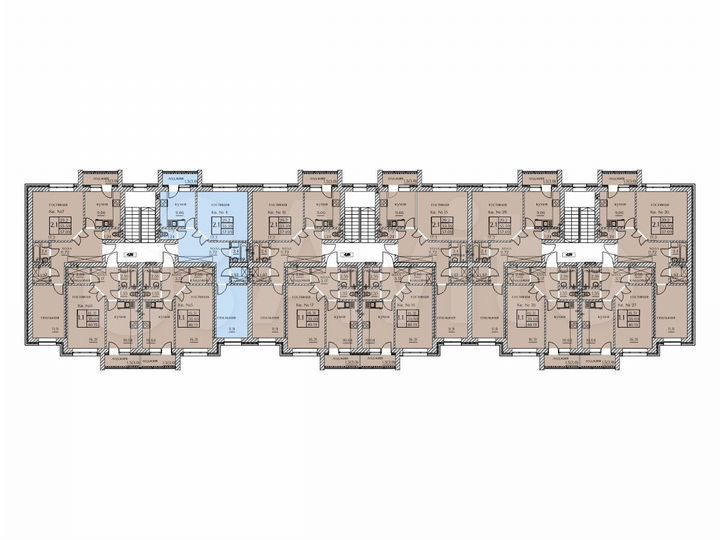 2-к. квартира, 57,1 м², 2/3 эт.