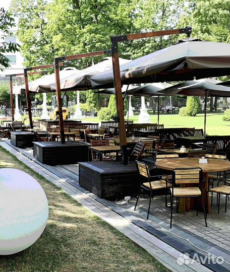 Зонт уличный на боковой опоре / стойке 5x5