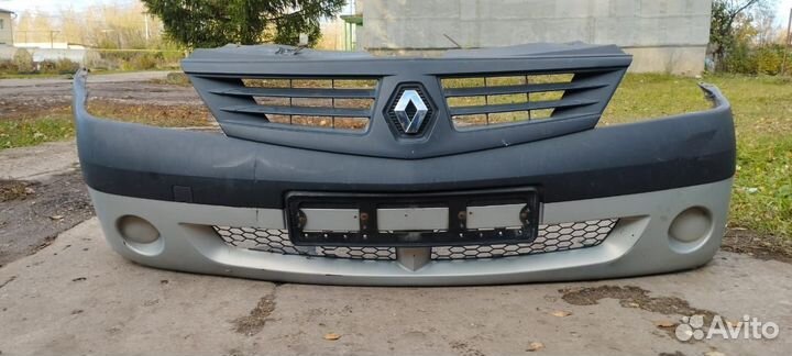 Бампер передний renault logan 1