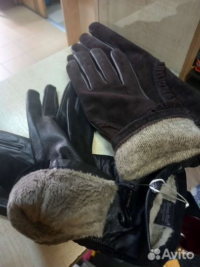 Перчатки женские кожаные