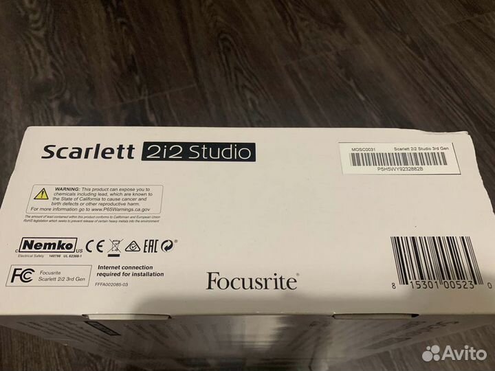 Студийный набор focusrite scarlett 2i2 (3rd gen)