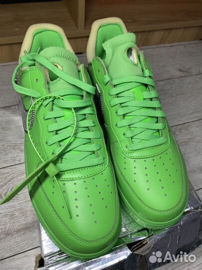 Кроссовки Off White x Air Force 1 Green Brooklyn