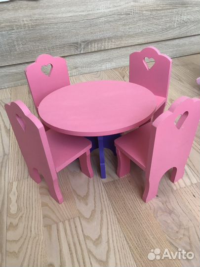 Мебель для куклы деревянная