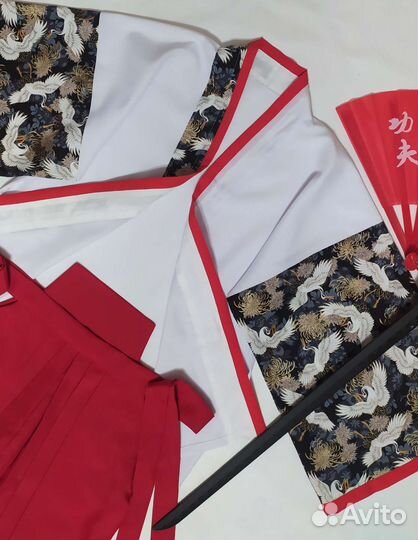 Костюм в японском стиле Журавли