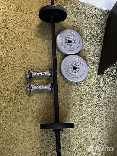 Гриф с блинами