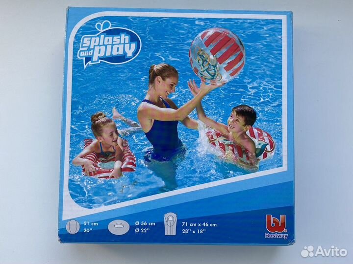 Круг для плавания, мяч и доска матрас Bestway